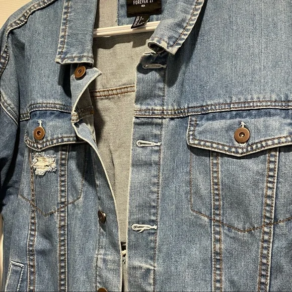 Distressed Denim Jacket - Picture 5 of 7